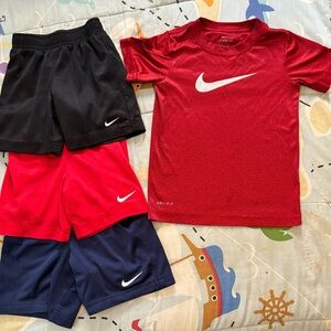 Boy’s NIKI set. 3 pr. size 4T shorts and 1 size 5T shirt.